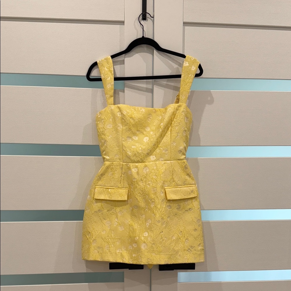 Amanda Uprichard Yellow Mini Dress